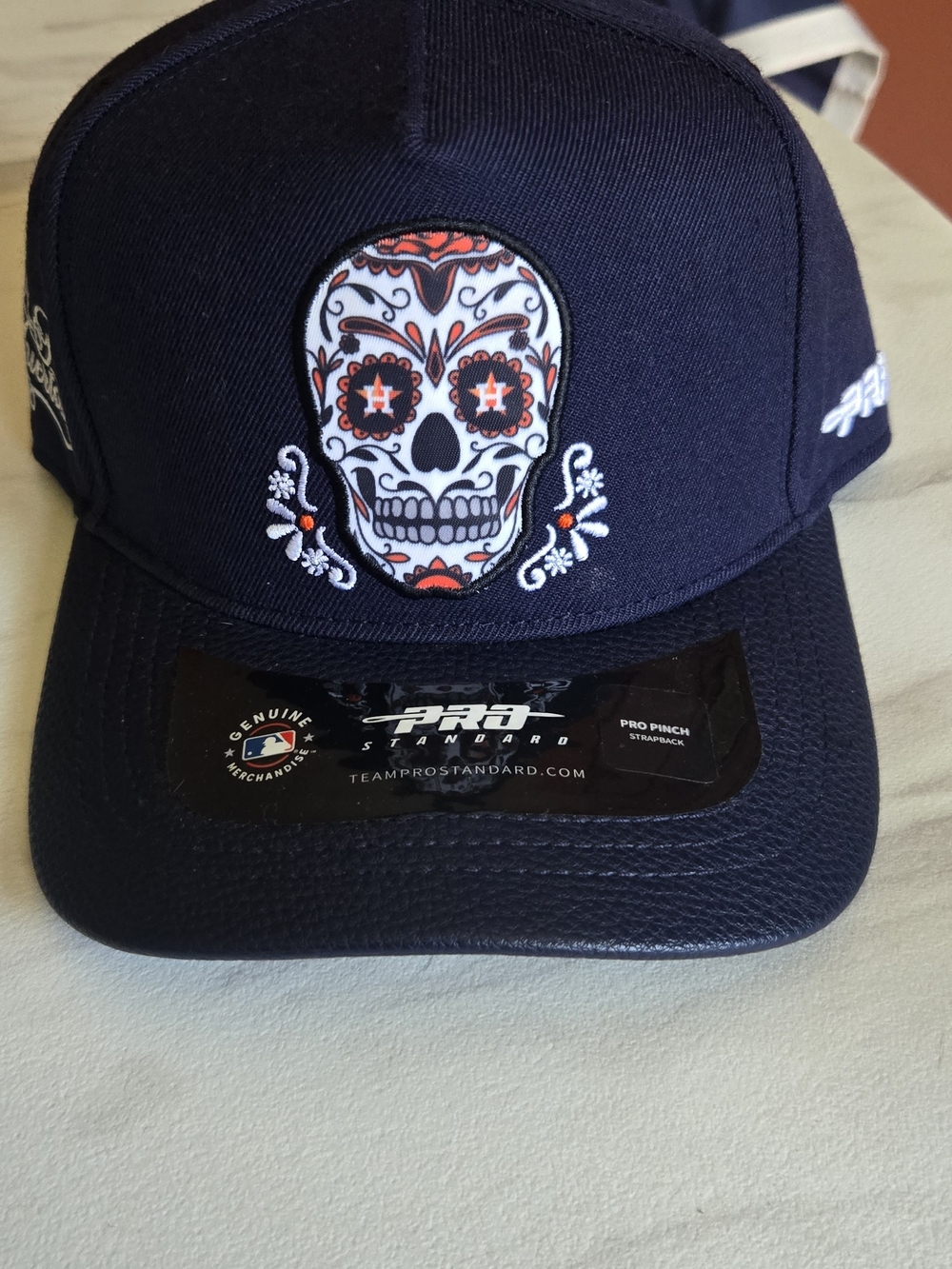 Pro Standard Navy Houston Astros Sugar Skull Snapback Hat